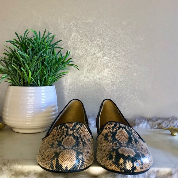 NWOT Bromstad for Naturalizer Leather Leopard & Snakeskin Print Loafer Flats 7.5 - Picture 4 of 6